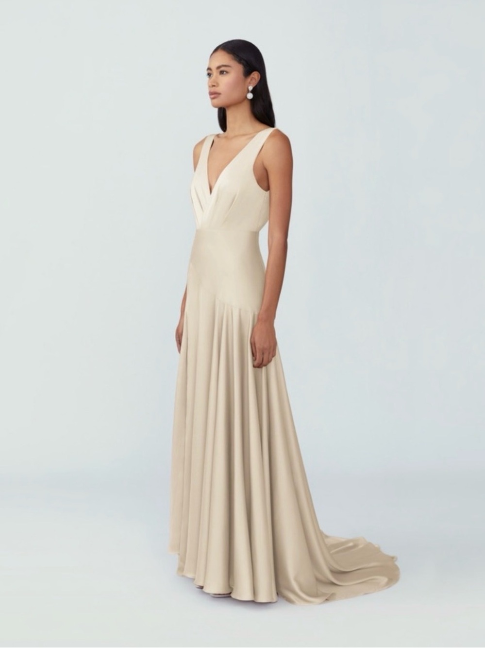 Fame and Partners Cream Escala Dress